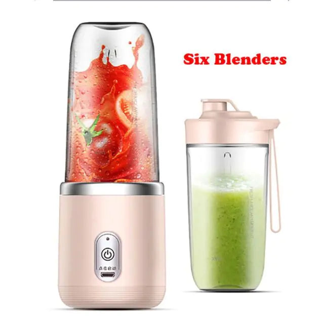 Portable Electric Juicer 400ml Lemon Orange Fruit Squeezer Multifunction Mixer Fruit Smoothie Blender Household Appliances